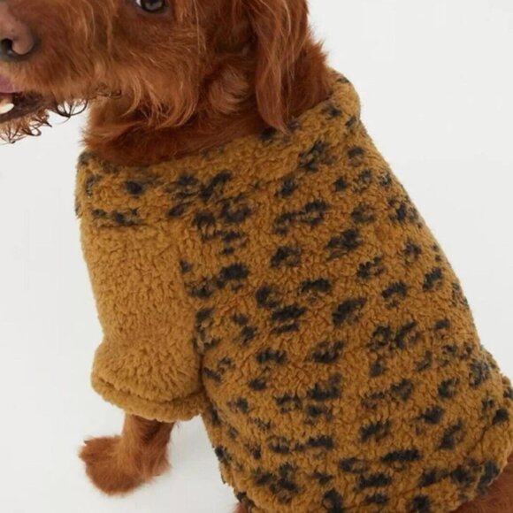 Offleash by Aerie Sherpa Dog Coat - Brown Animal Print - Picture 6 of 7